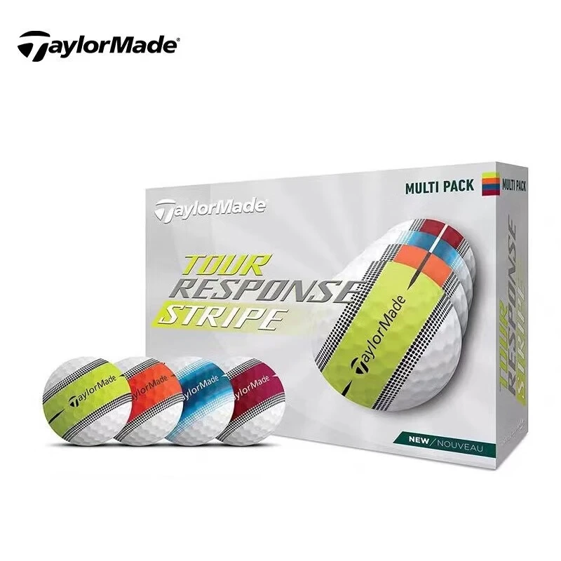 Taylormade泰勒梅推杆球黑色TOURRESPONSTRIPE巡回赛轮胎球三层球