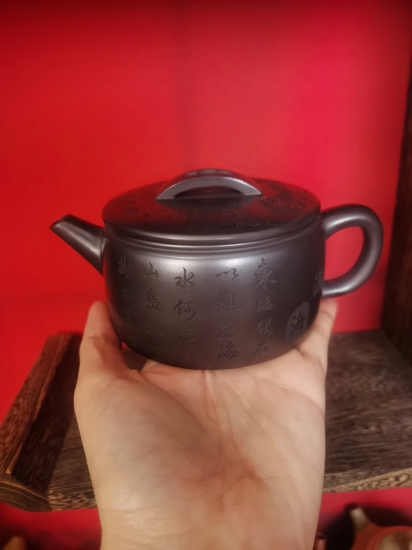 宜兴石黄汉瓦紫砂壶