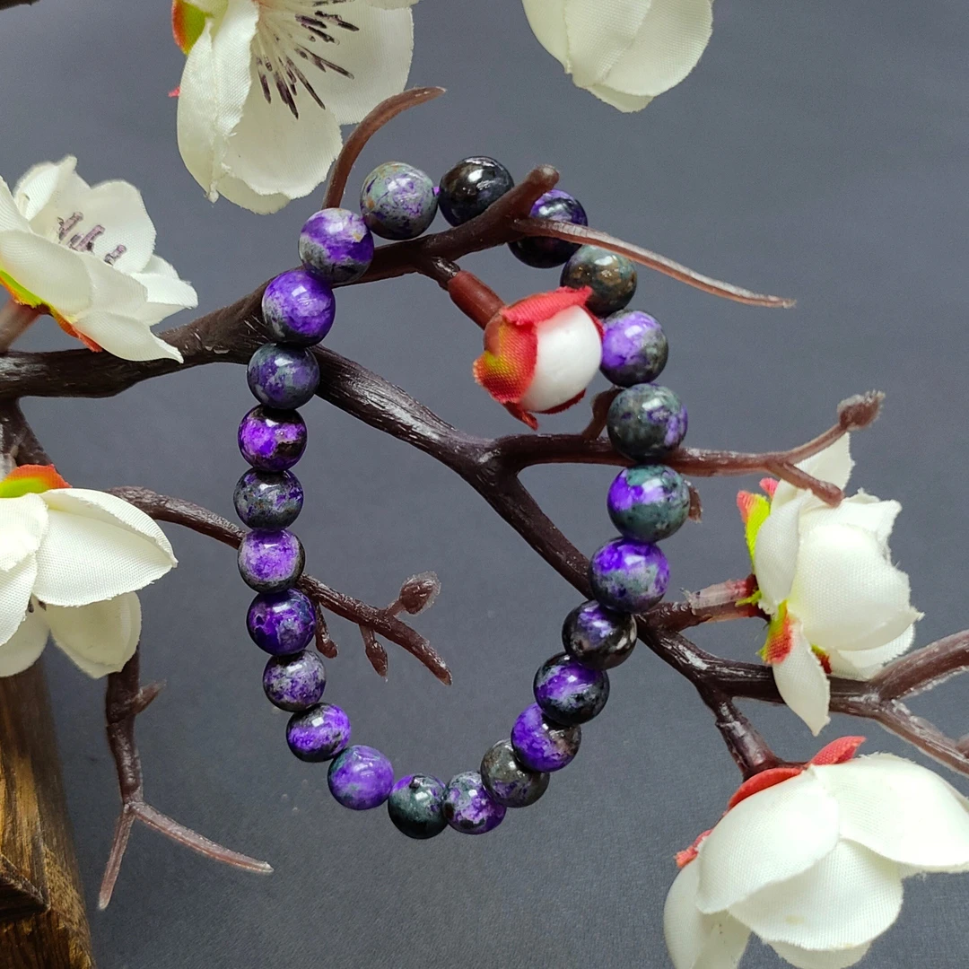 匡氏推荐 舒俱来泥地樱花紫手链8mm  Z-HL-A8458（多样性发一）