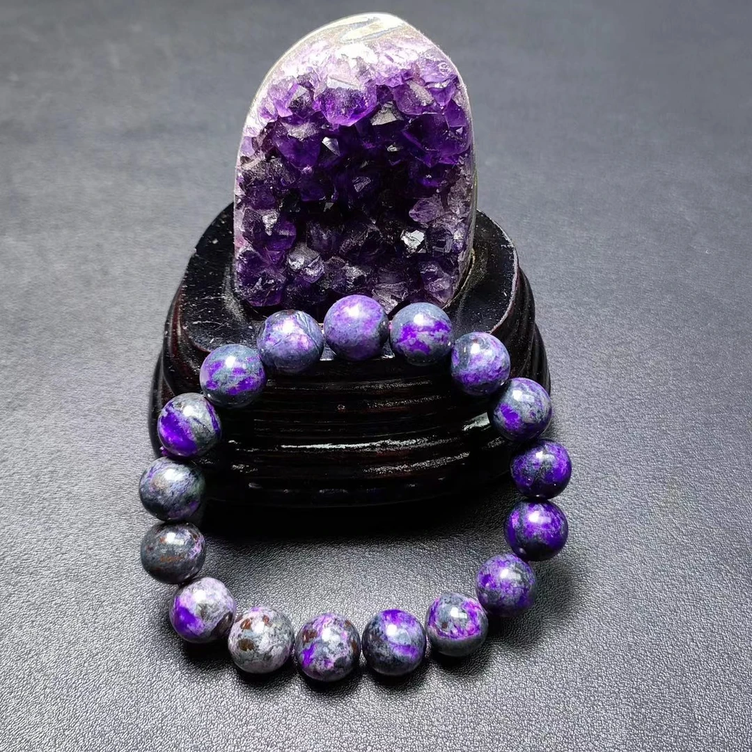 匡氏推荐 舒俱来泥地樱花紫手链11mm  Z-HL-A8454（多样性发一）