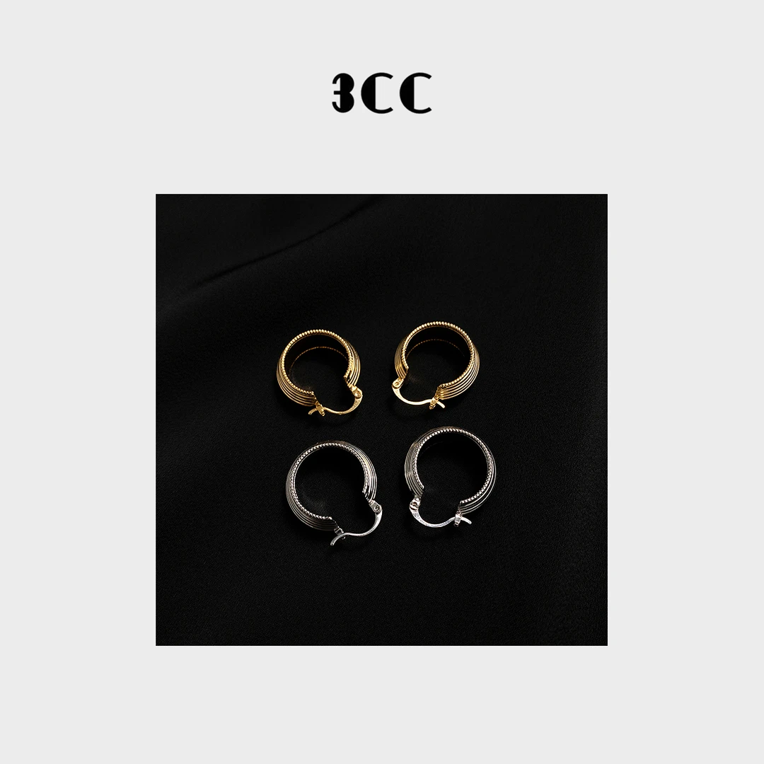 合金耳饰 合金耳饰 3CC百搭单品 气质花边条纹耳环 6796