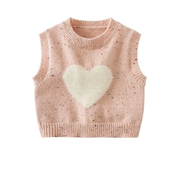 0051款女童马甲春秋外穿2024新款宝宝毛线背心秋季