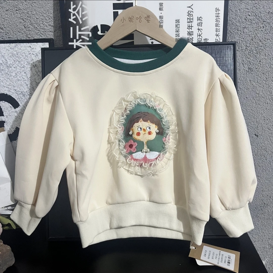 0059款女童卫衣春秋款春装洋气爱心上衣中大童休闲长袖外套