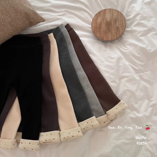 0287女童打底裤秋冬款儿童长裤外穿一体绒长裤加绒加厚裤子冬季