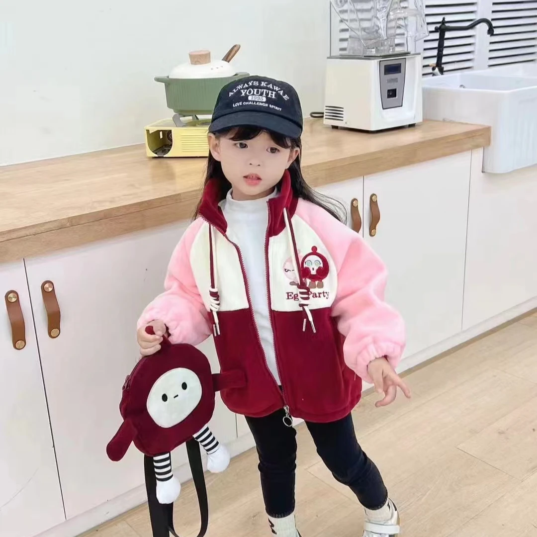 0157款女童外套秋冬季儿童冬装中长款呢大衣女宝宝洋气加厚衣服