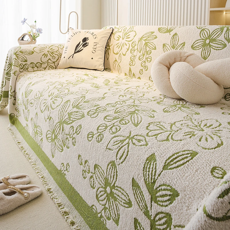 2025秋冬款轻奢毛绒沙发巾全包保暖套罩高档沙发盖布一整张全盖毯