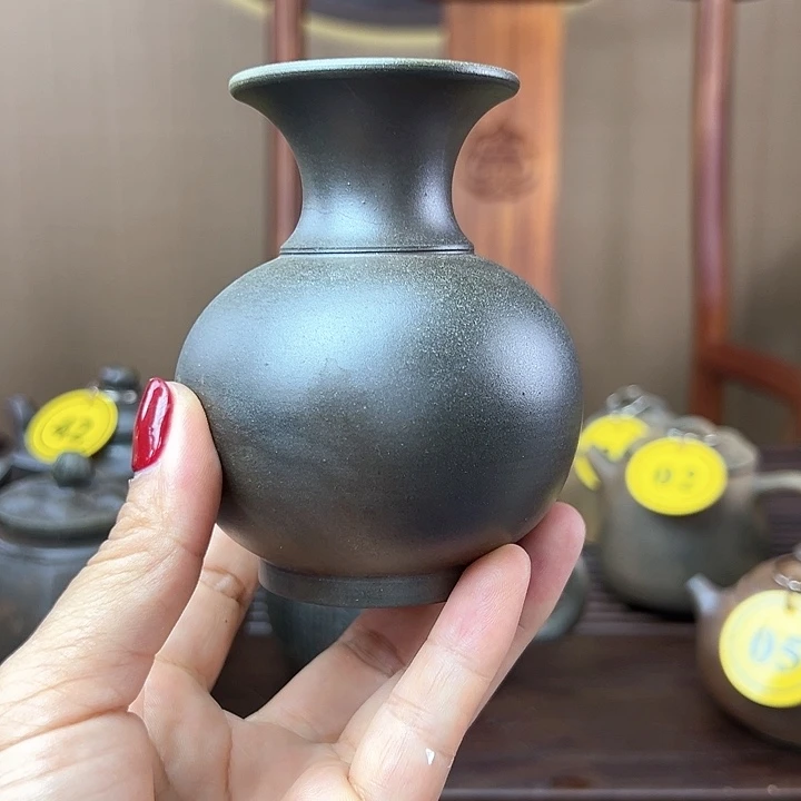 戬谷龙窑坭兴陶柴烧茶壶