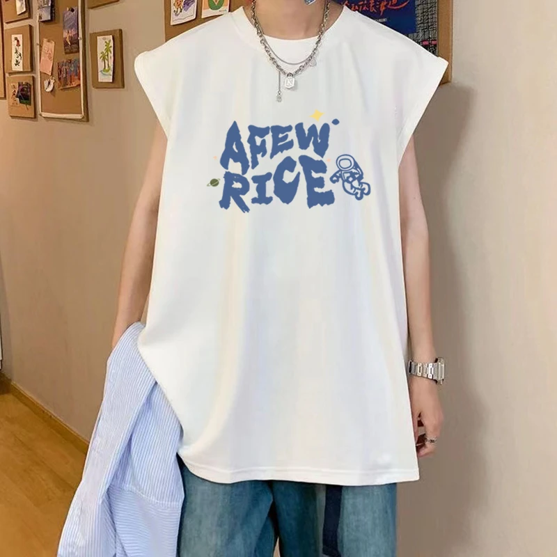 男士背心夏季薄款坎肩2023新款重磅纯棉潮流运动情侣款无袖t恤衫
