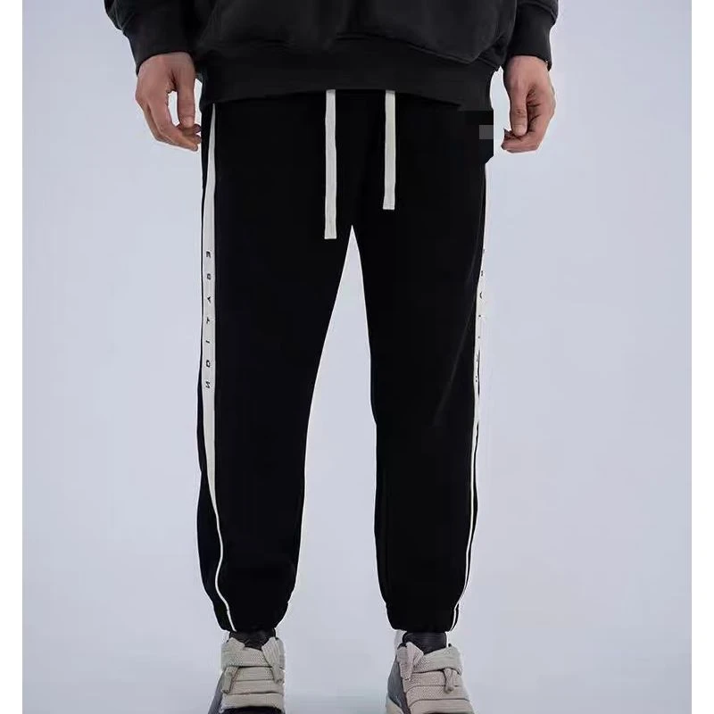 （雨桐精选11.19）侧边字母休闲裤-1023