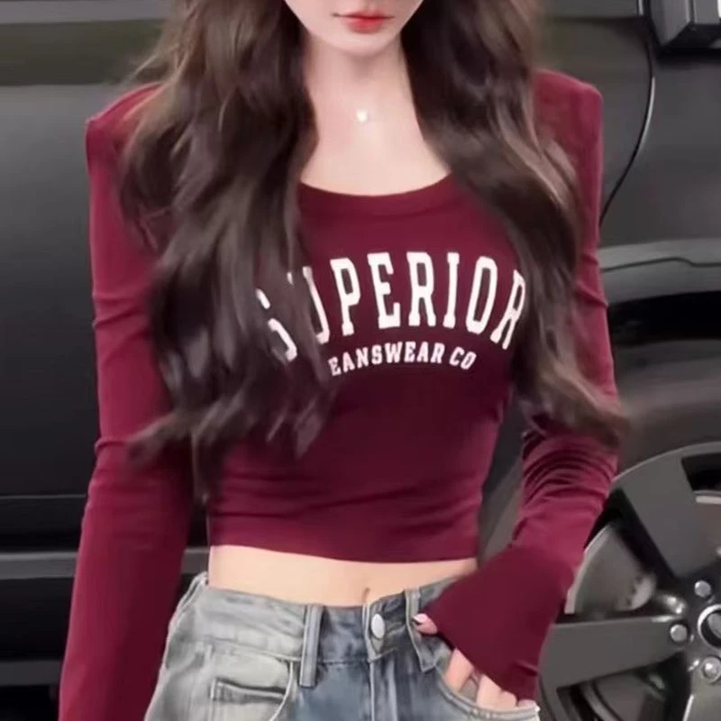 《雨桐精选》字母印花长袖T恤-20063