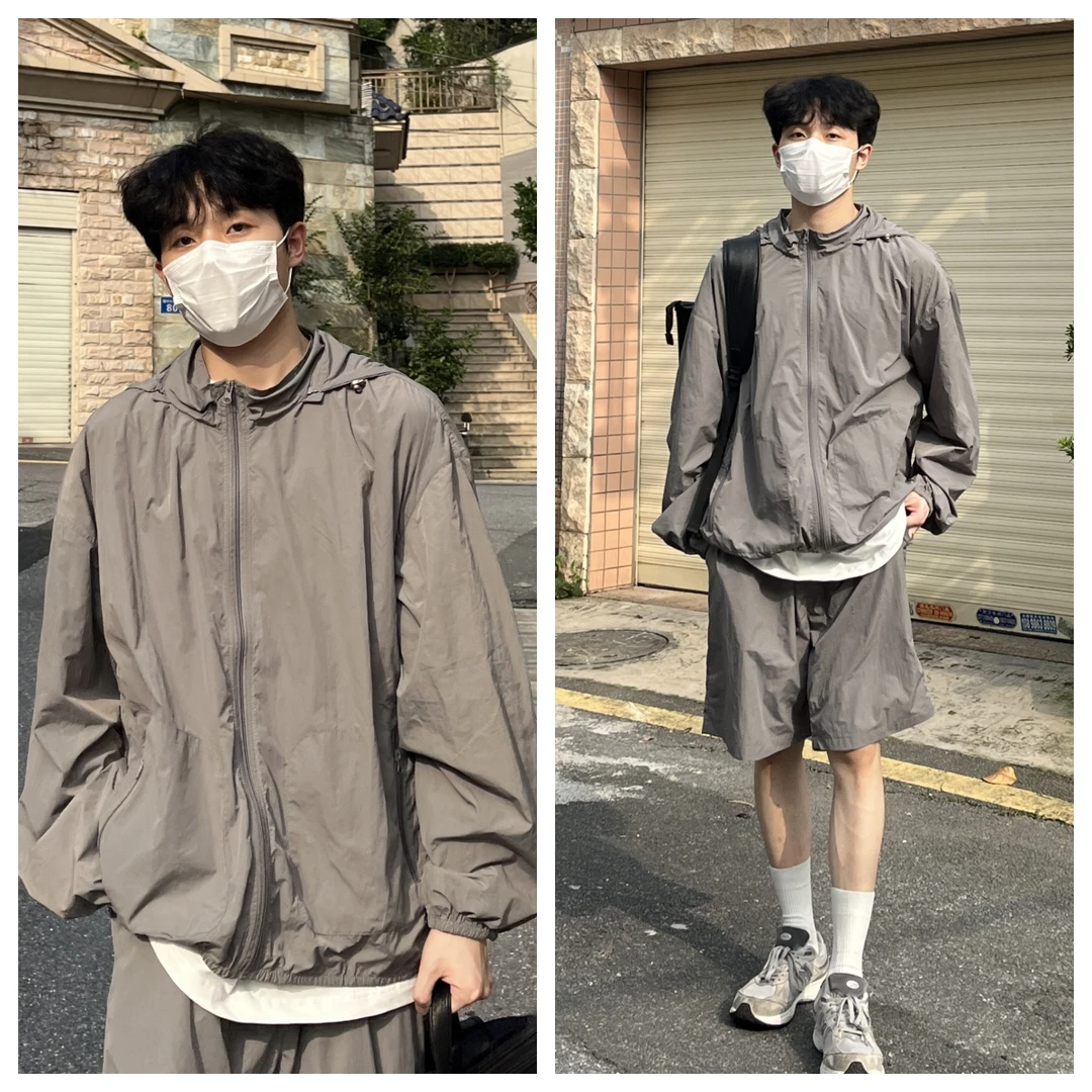 苏大恒夏季轻透薄款防晒速干休闲宽松运动套装简约透气男女同款
