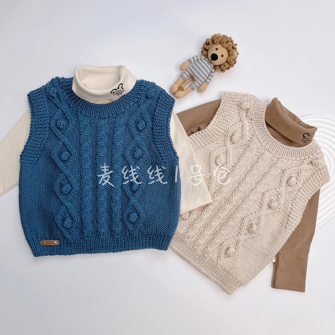 成品 （英格兰马甲) 纯手工编织毛衣 手工编织毛线毛线