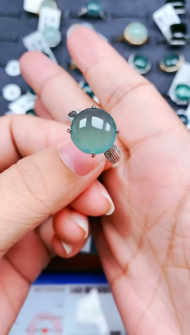 【闪购商品】翡翠戒指银S925镶嵌111111111