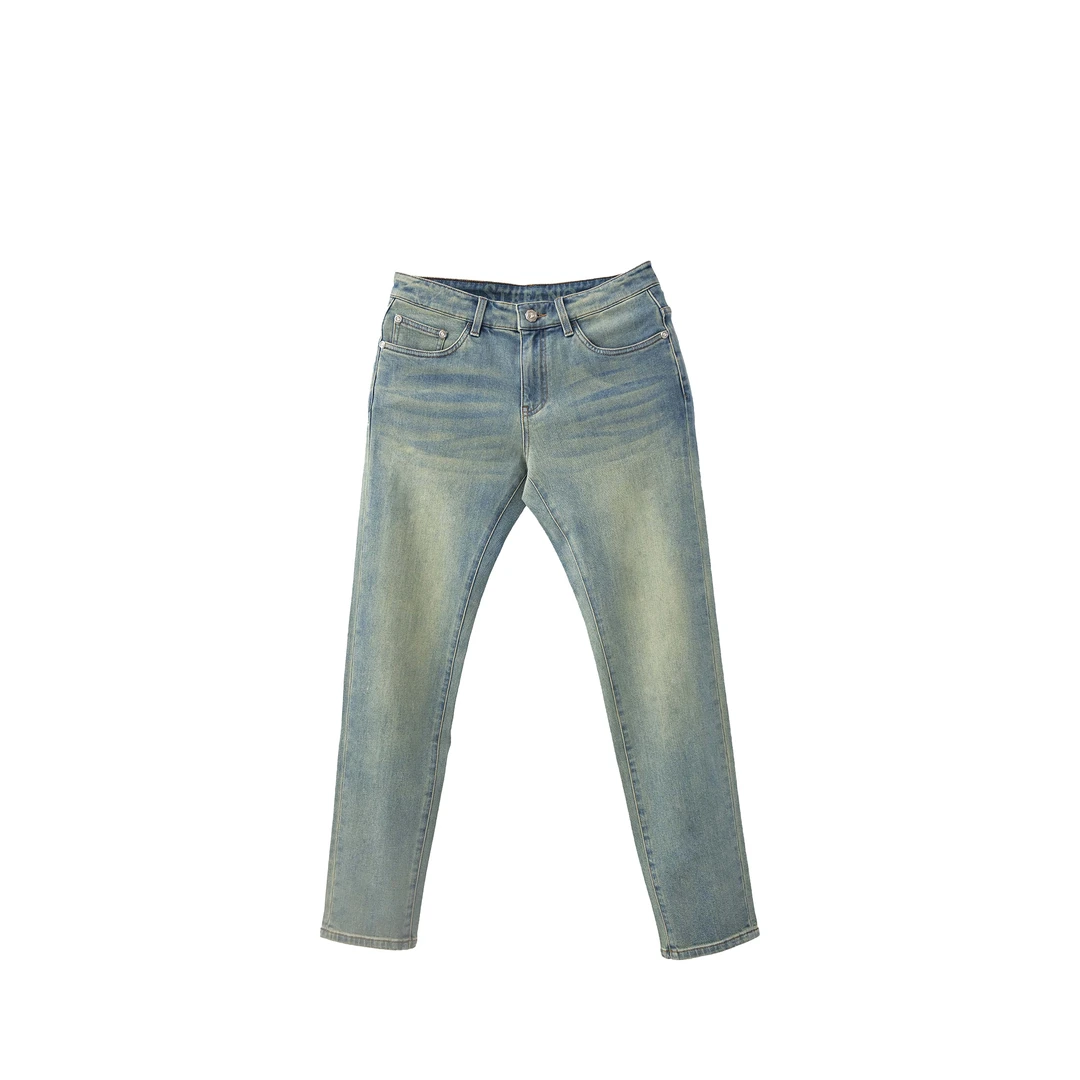 STEFANO VLONE正品弹力男装牛仔裤蓝色时尚直筒百搭8219444326