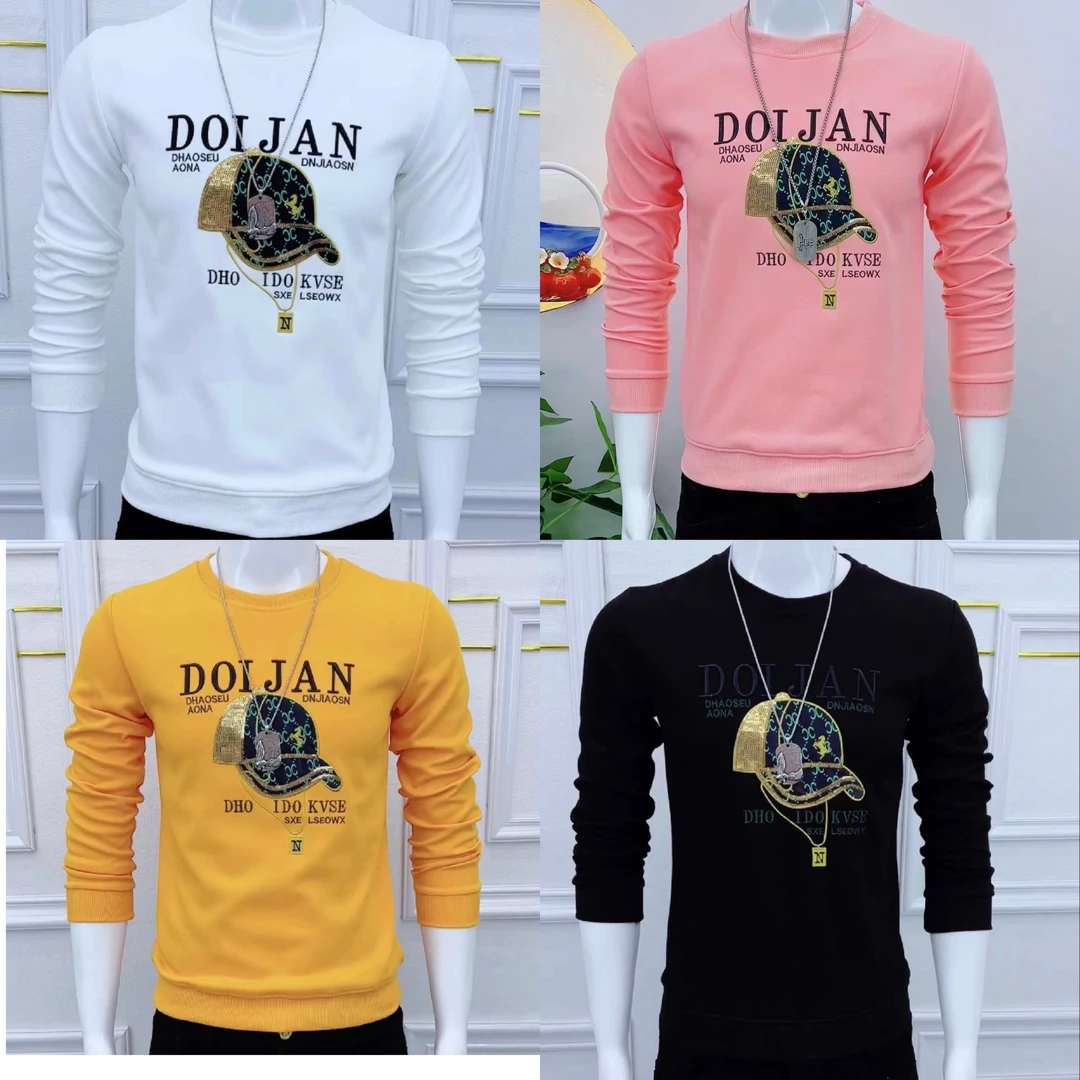 秋季新款男士刺绣帽子款长袖卫衣网红潮牌圆领时尚男生卫衣韩版