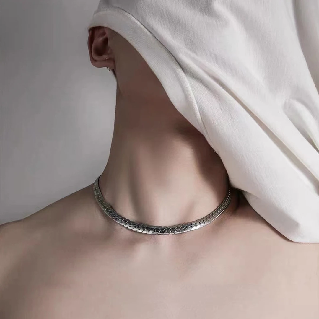 钛钢项链 古巴项链男网红同款个性百搭嘻哈钛钢不掉色颈链ins配饰