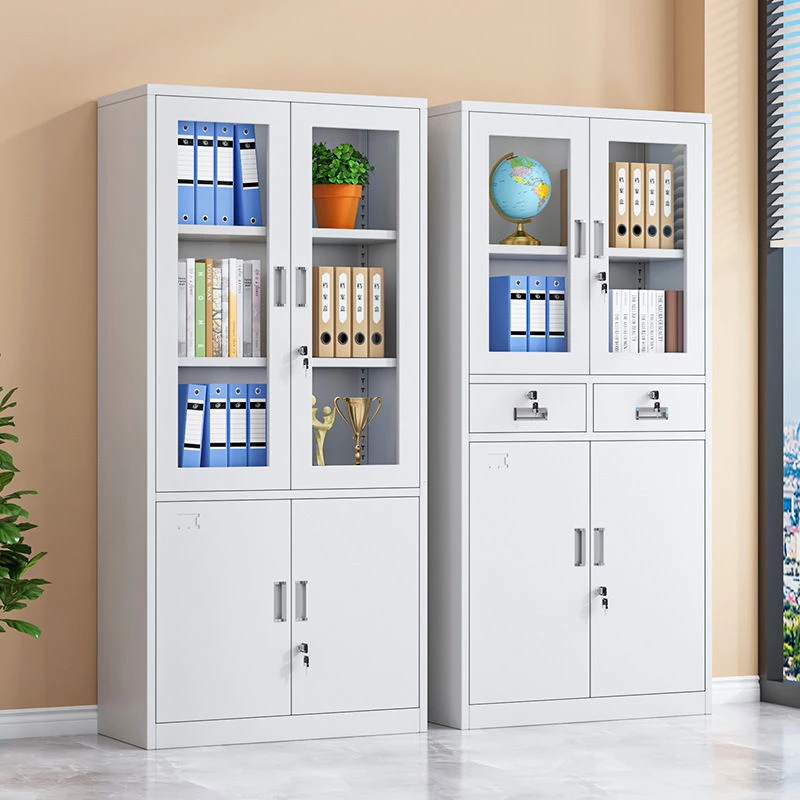 钢制文件柜铁皮柜子办公室收纳书柜凭证柜档案柜资料柜带锁储物柜