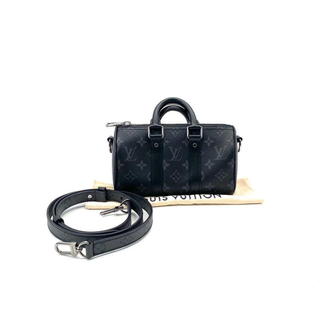99新 LouisVuitton/路易威登 黑武士keepallxs手提斜挎包尺21/12