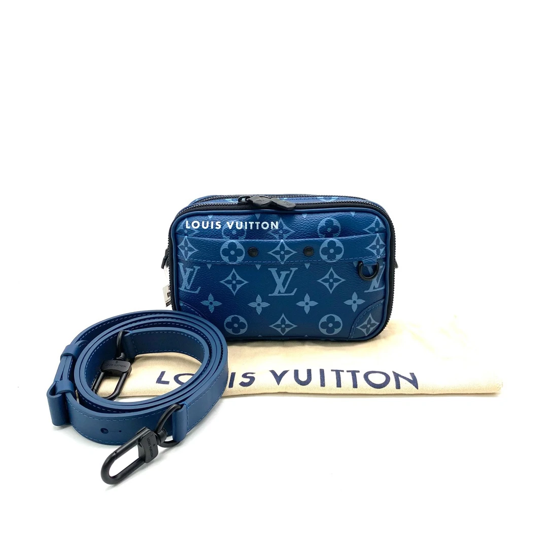 99新 LouisVuitton/路易威登 黑老花alpha迷你手袋 尺寸11/18/6