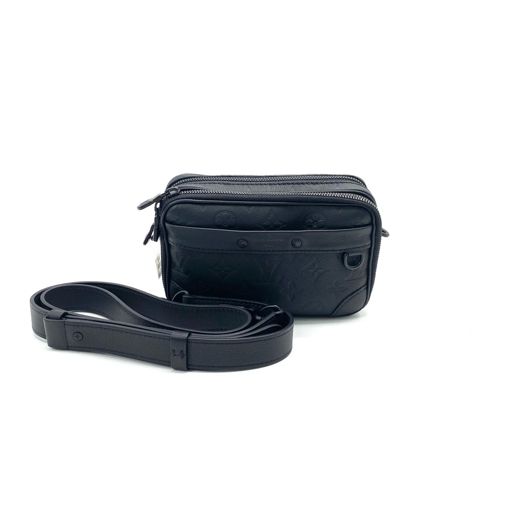 99新 LouisVuitton/路易威登 全皮压花alpha迷你手袋 尺寸11/18