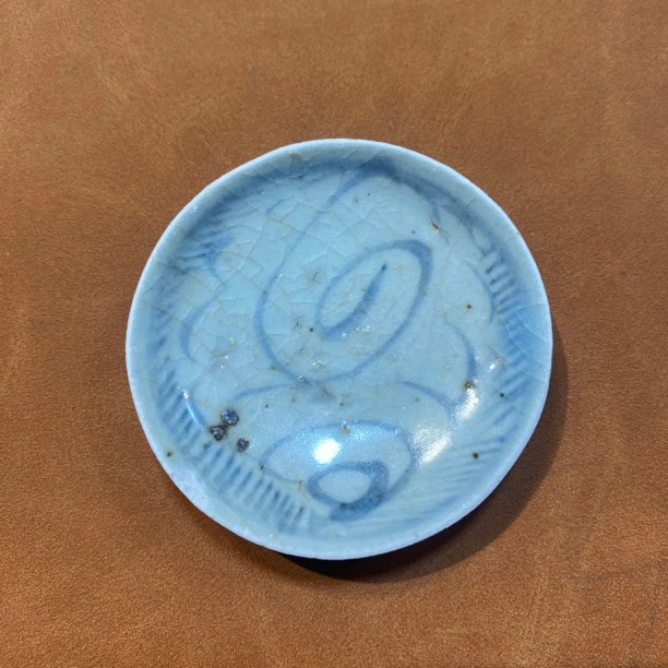 青花瓷片标b，法螺