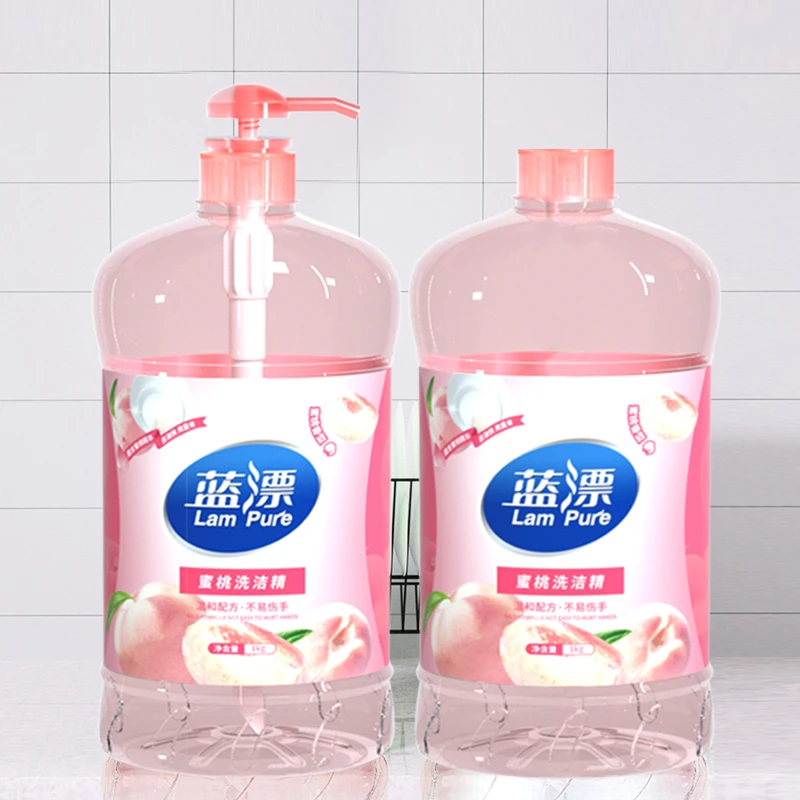 Lampure/蓝漂【到手4瓶】蓝漂 蜜桃洗洁精 1kg/瓶装-jy