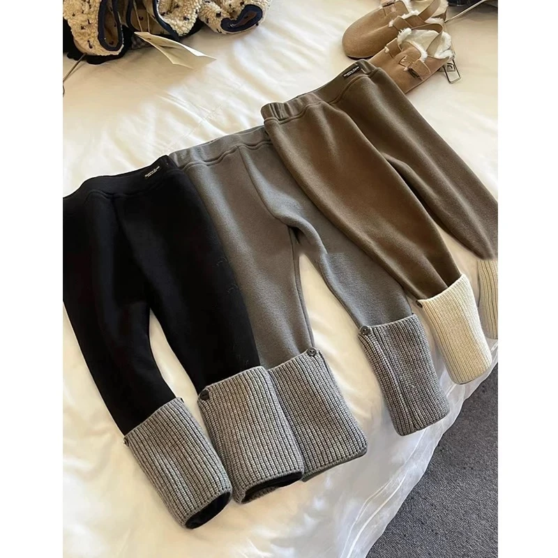 圆子家 450克重加厚绒-女童加绒打底裤新款女宝宝裤子9091