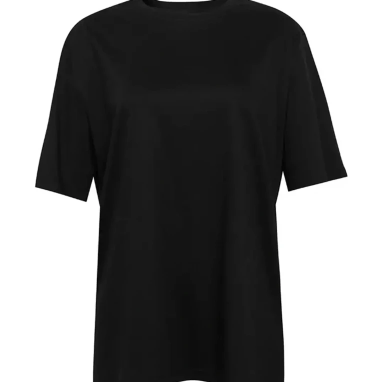 AMASS/阿玛施阿玛施夏季休闲时尚百搭圆领T短袖宽松黑色半袖纯色