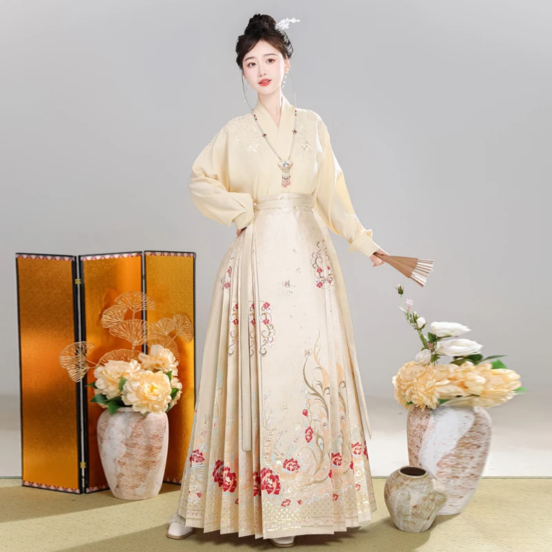 丞纪司原创【凤求凰】高端织金仿妆花明制马面裙国风日常汉服百搭