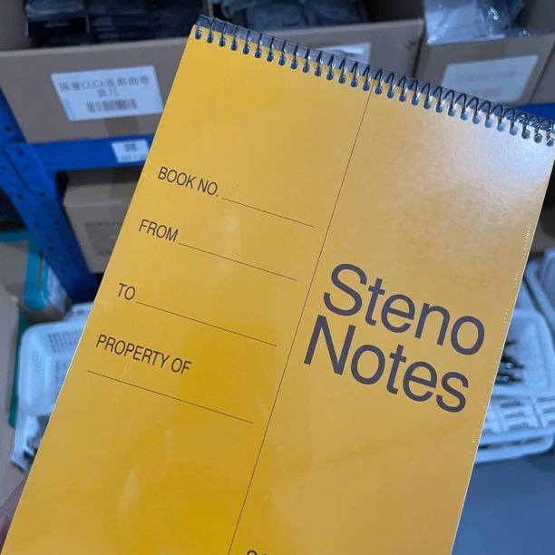 【6本A5】KOKUYO国誉黄色上翻本A5螺旋横线记事分栏单词本S6090 YZ