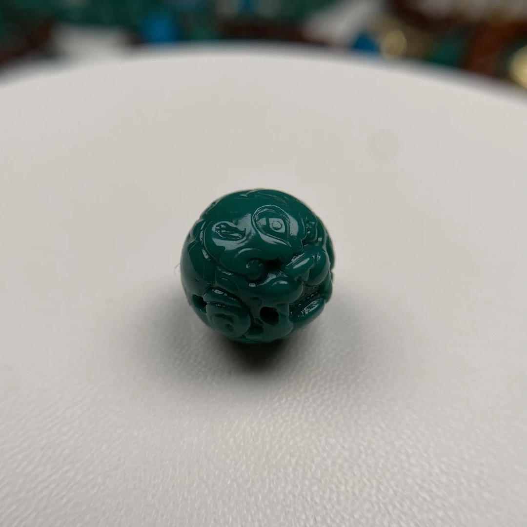 高瓷玉化绿《手工兽珠》diy 配饰饰品