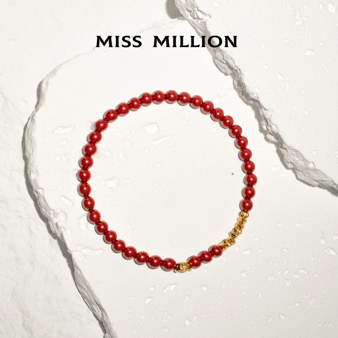 含辰砂工艺品MM · 朱事宜 · 朱砂手串 · 4mm（多样性）