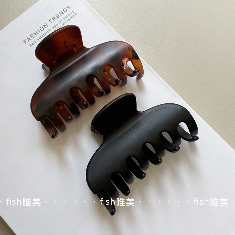 新盘头发抓夹气质网红百搭发饰ins复古法式简约8.8公分立体感抓夹