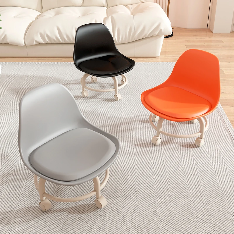 【万居】万向轮小凳子家用滑轮靠背矮凳移动小型板凳旋转带轮小椅子