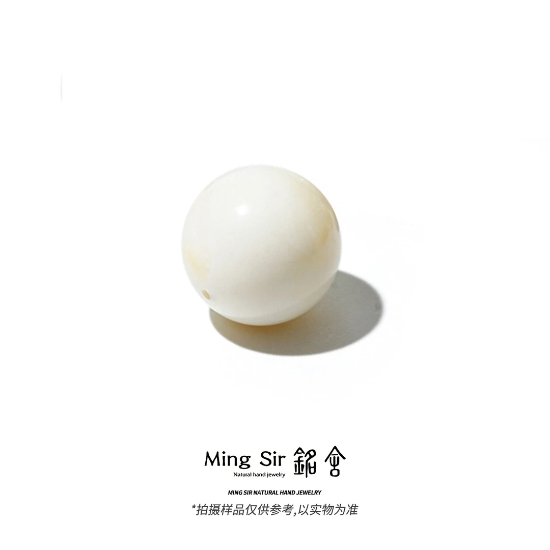 【铭舍 东方既白收藏级糯白单珠20mm+VVS级】俄料蜜蜡单珠
