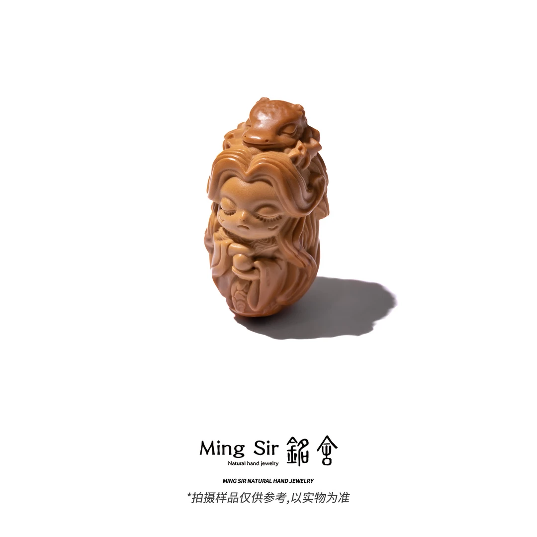 【铭舍】天然橄榄核DIY裸珠配珠配饰木作文玩
