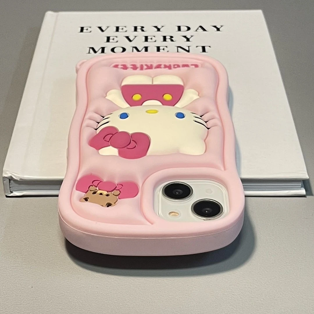 立体卡通Kitty猫咪苹果14手机壳iPhone13硅胶12软11女13promax潮x