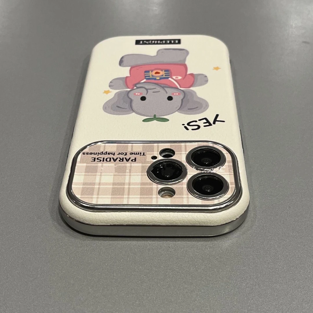 情侣款卡通小动物iPhone14promax苹果13手机壳12防摔11创意视窗15