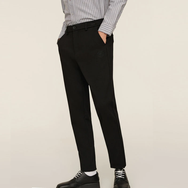 【李生严选】男士春秋百搭直筒加绒舒适时尚休闲裤 A430-4D201A