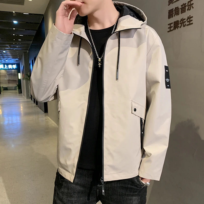 2024年春秋冬季青少年工装韩版潮流时尚帅气休闲上衣夹克连帽外套