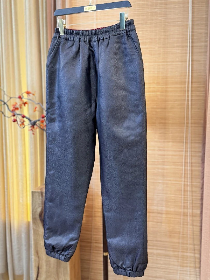 【以晴.高定】高端全丝进口螺纹金丝棉裤时尚穿搭必备气质秋冬