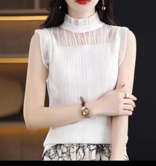 秋冬新款女装针织衫纯色时尚百搭蕾丝修身圆领套头女士打底针织衫