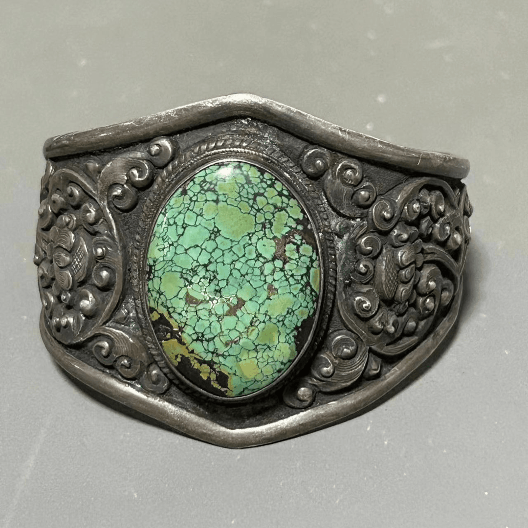 925银仿水晶戒指 中古925银镶嵌戒指