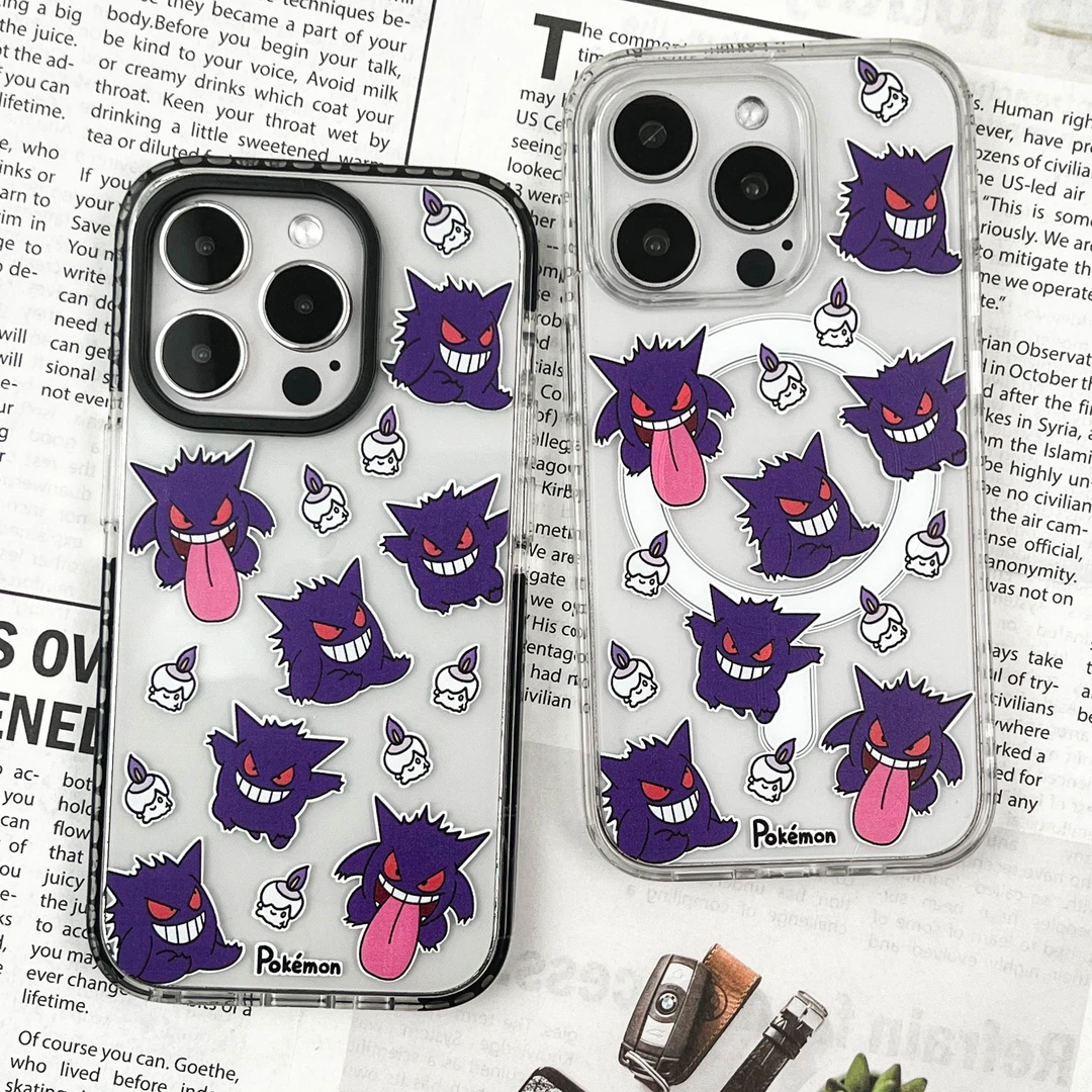 宝可梦皮卡丘耿鬼杰尼龟小火龙磁吸适用17promax/16/15苹果手机壳