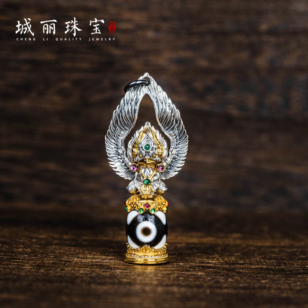 【城丽】大鹏鸟三圆吊坠/个(多样性发货)TZ-2260