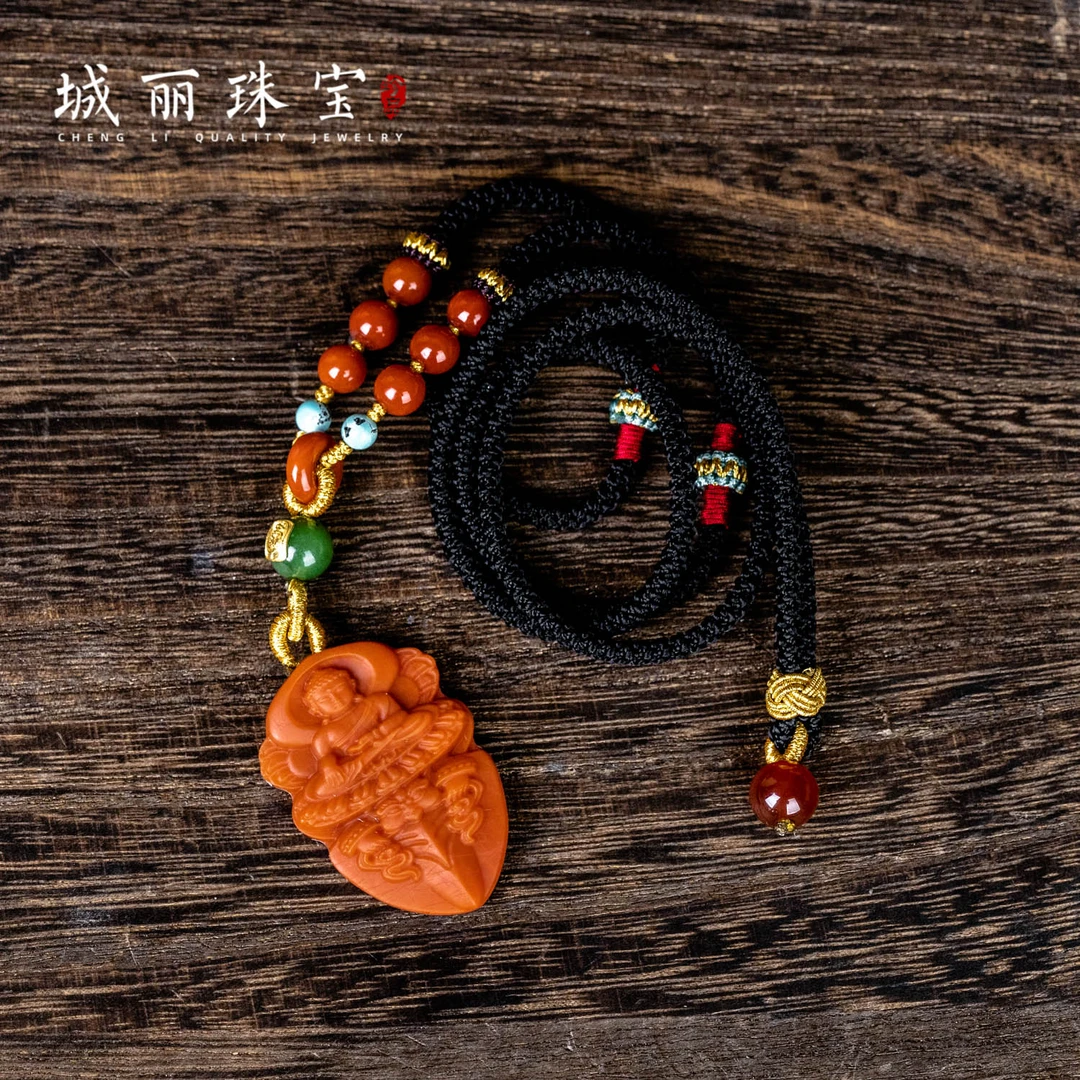 【终极守护】金符南红要师大鹏鸟项链/条（多样性发货）ZJH-1237