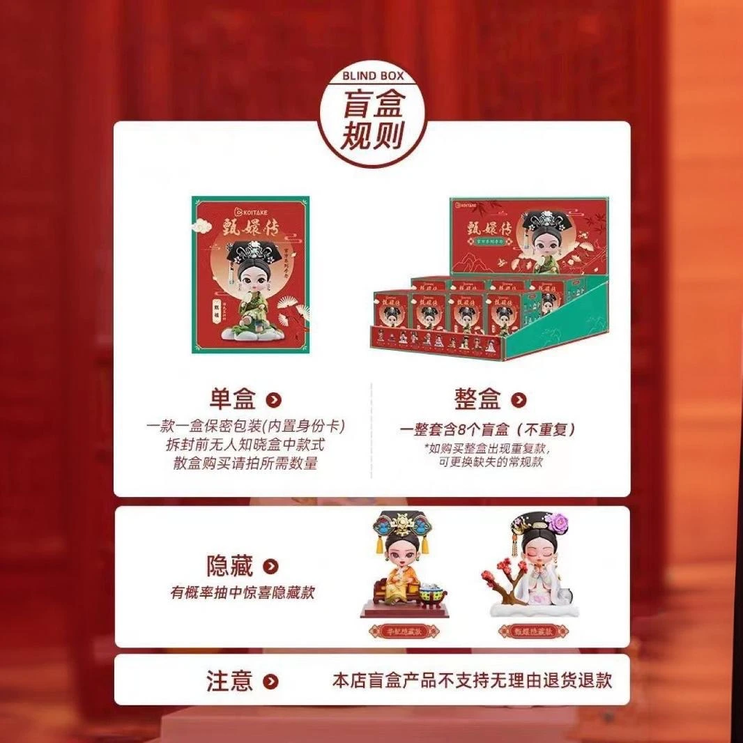 [拆盒]正版甄嬛传系列二代盲盒手办可爱摆件