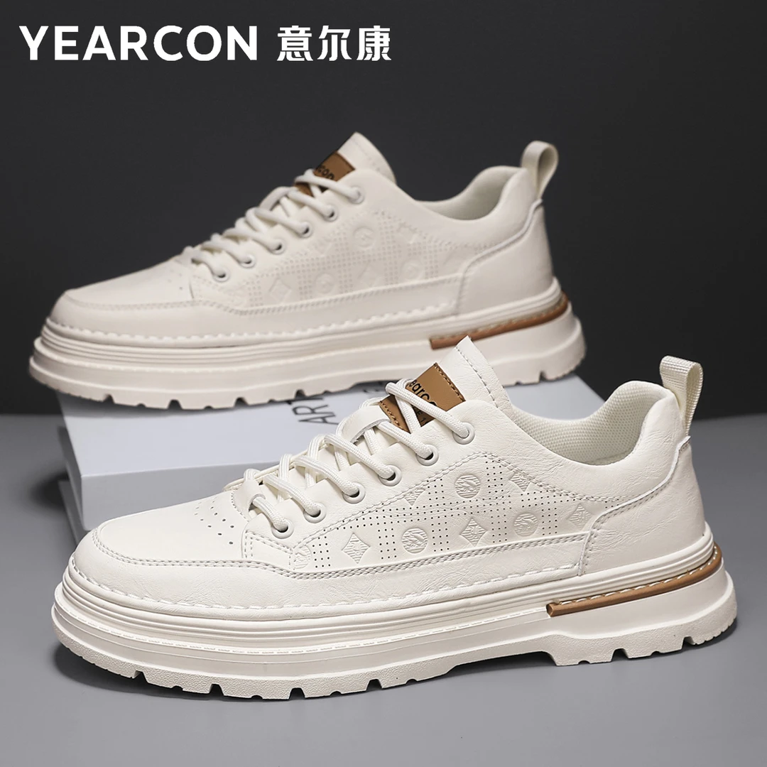 YEARCON/意尔康男士时尚百搭透气潮鞋低帮休闲通勤防滑耐磨鞋4584