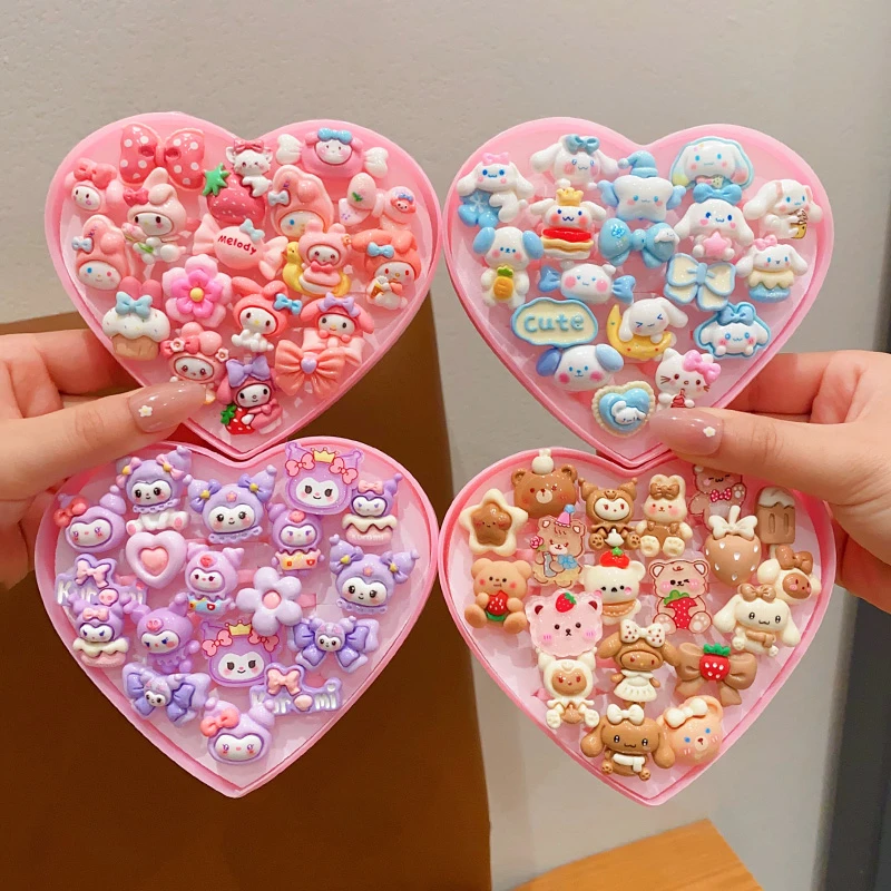 库洛米可爱女童戒指女孩公主卡通三丽鸥首饰指环宝宝玩具女孩配饰