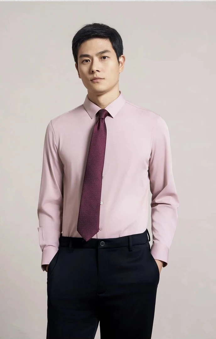 衬衣男士纯色商务职业